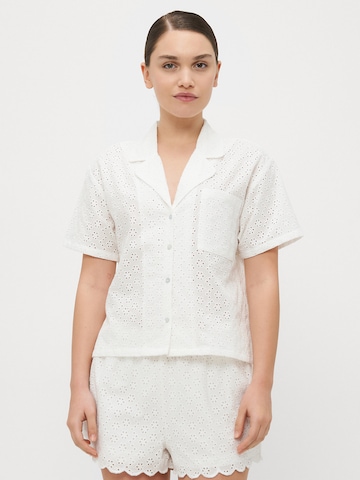 Hunkemöller Tričká na spanie - Biela: predná strana