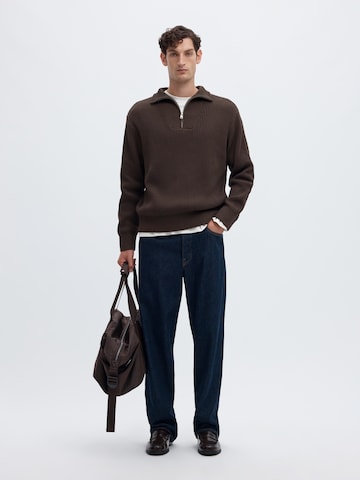 Pull-over 'SLHDRY' SELECTED en marron
