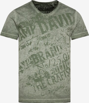 CAMP DAVID Shirt in Green: front