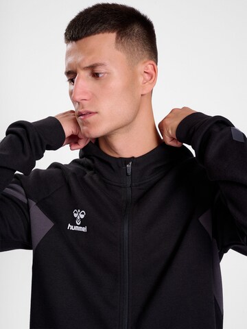 Hummel Athletic Zip-Up Hoodie 'TRAVEL' in Black