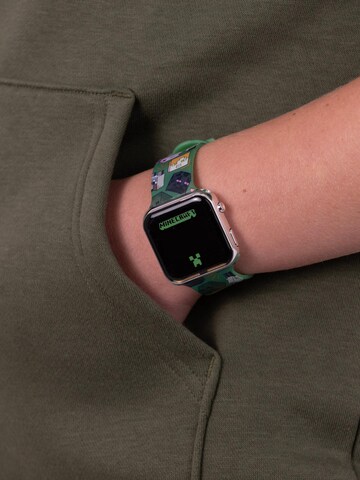 DISNEY Watch 'Minecraft LED' in Green: front