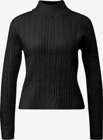 Pull-over QS en noir : devant