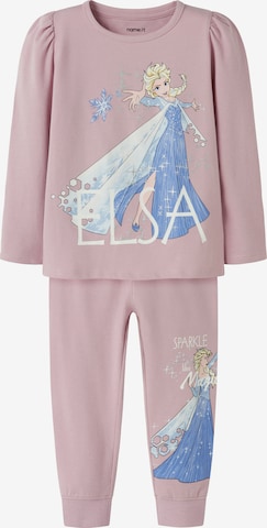 purpurinė NAME IT Miego kostiumas 'NMFAplisa Frozen': priekis
