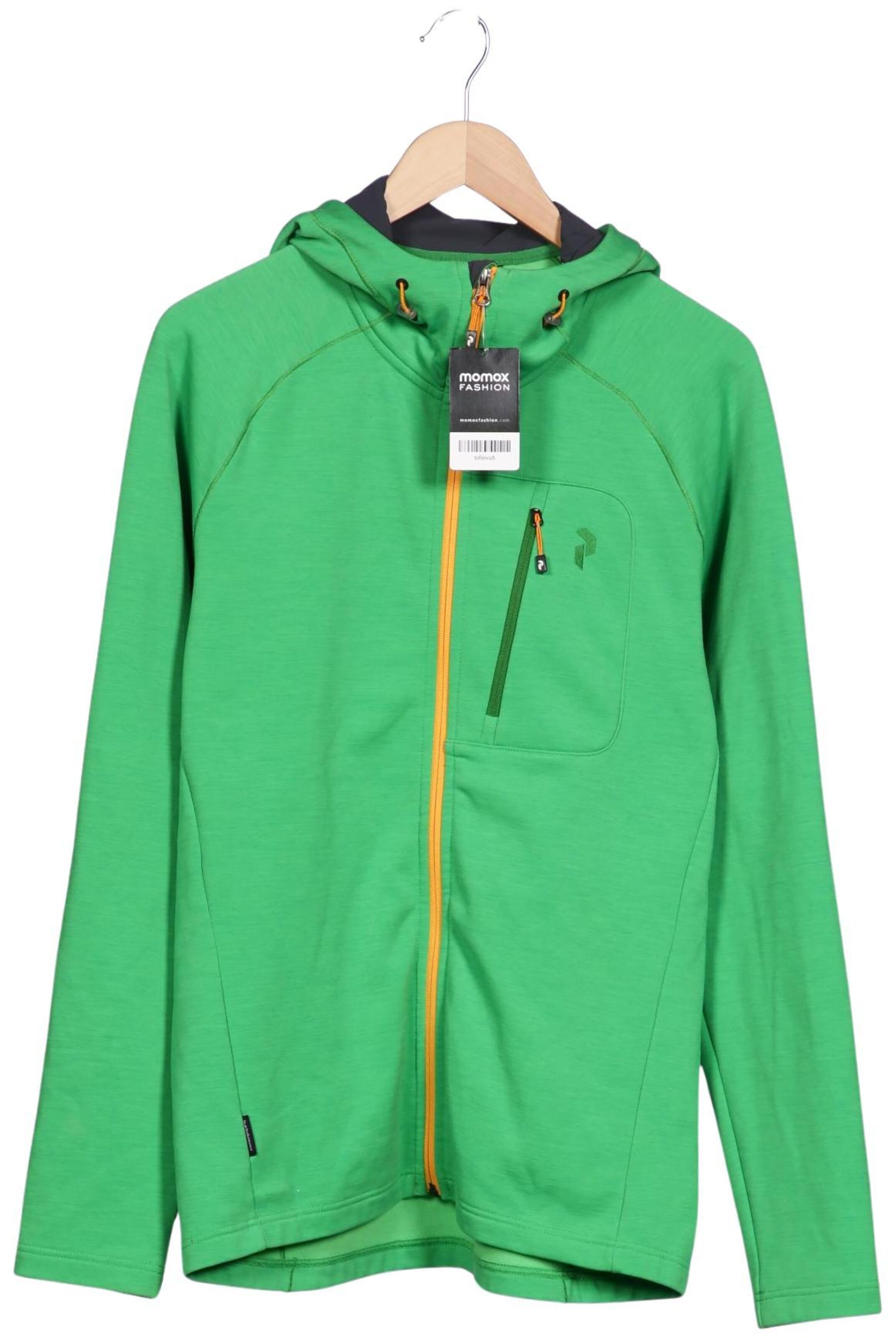 PEAK PERFORMANCE Sweatshirt & Zip-Up Hoodie in L in Green: front