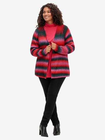 SHEEGO Knit cardigan in Red