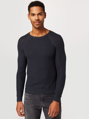 Pull-over 'Kristian' Casual Friday en bleu : devant