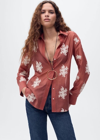 MANGO Bluse 'Flora' in Orange: Vorderseite