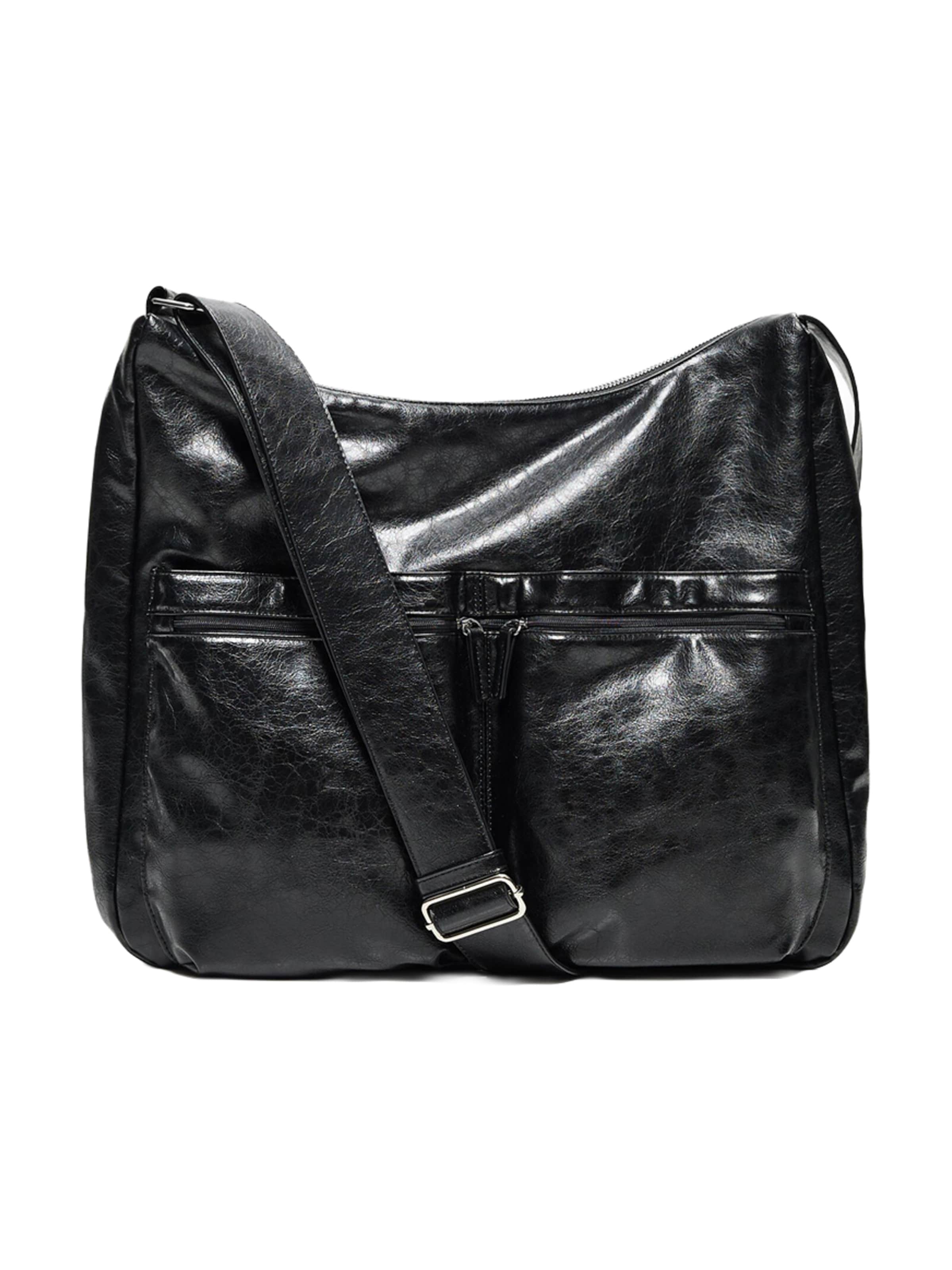 Messenger Bershka en noir : devant