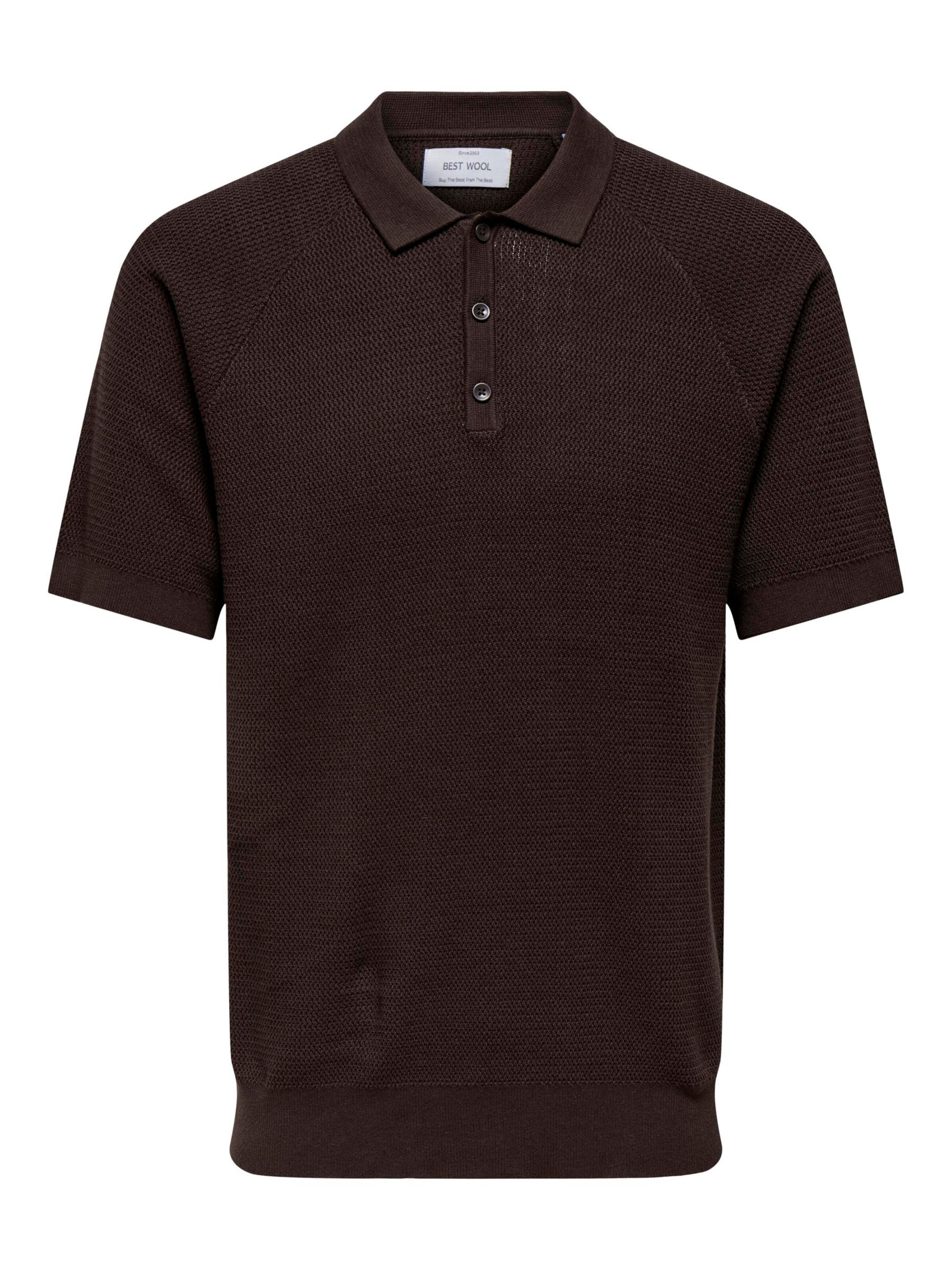 Only & Sons Shirt 'James' in Braun: Vorderseite