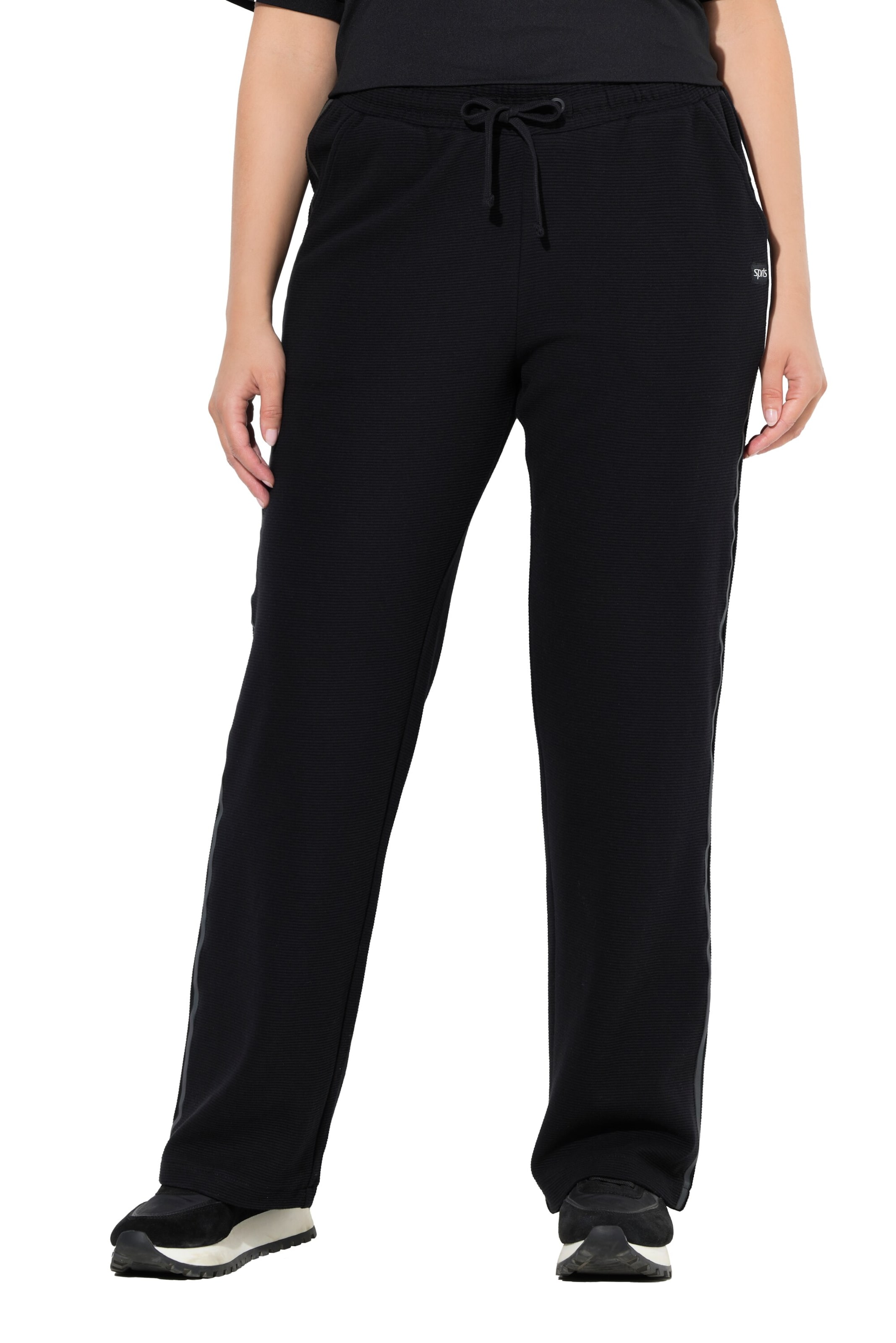 Ulla Popken Regular Broek in Zwart: voorkant