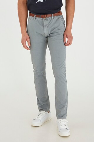 BLEND Slim fit Chino Pants 'BRANO' in Grey: front