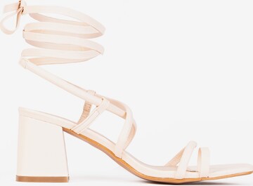 Celena Strap Sandals in Beige