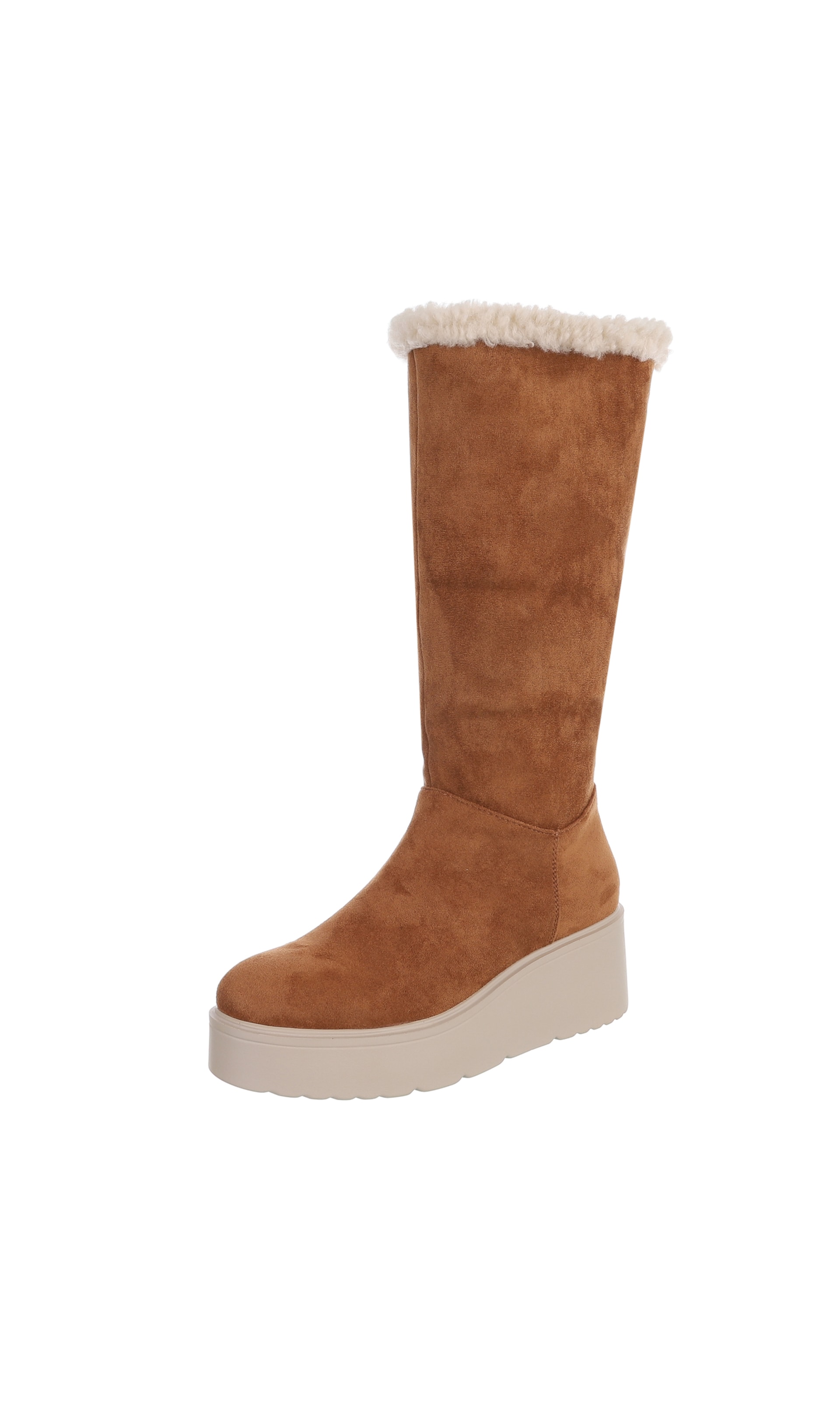 Ital-Design Ankle Boots in Beige: front
