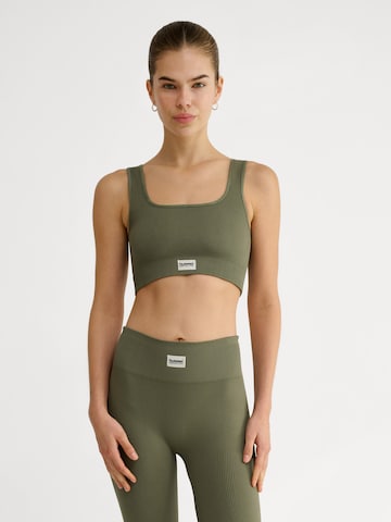 Hummel Bralette Sports bra 'Pulse' in Green: front