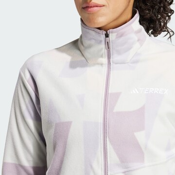 ADIDAS TERREX Athletic Fleece Jacket 'Multi' in Grey