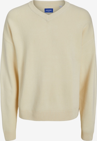 Pull-over 'DIMENSION' JACK & JONES en beige : devant