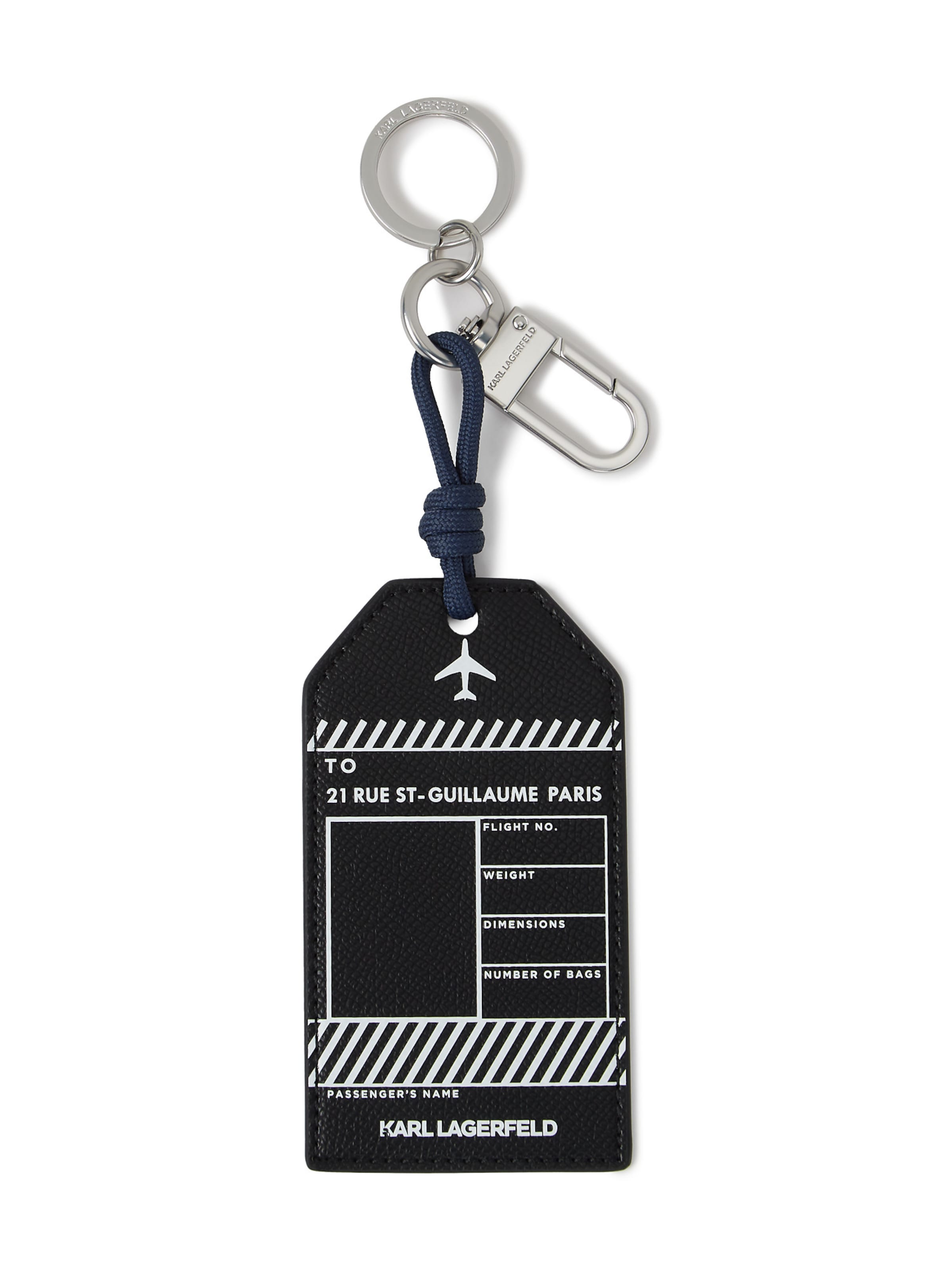 Karl Lagerfeld Брелок 'Monogram' в Черный: спереди