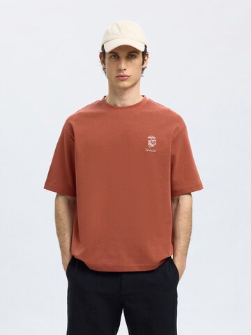 Tricou 'SLHOscar' de la SELECTED HOMME pe roșu: față