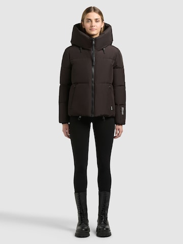 Veste d’hiver 'Audrey2 Matt' khujo en marron