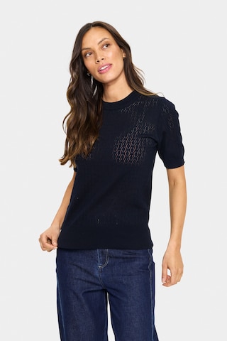 SAINT TROPEZ Sweter 'Mila' w kolorze niebieski