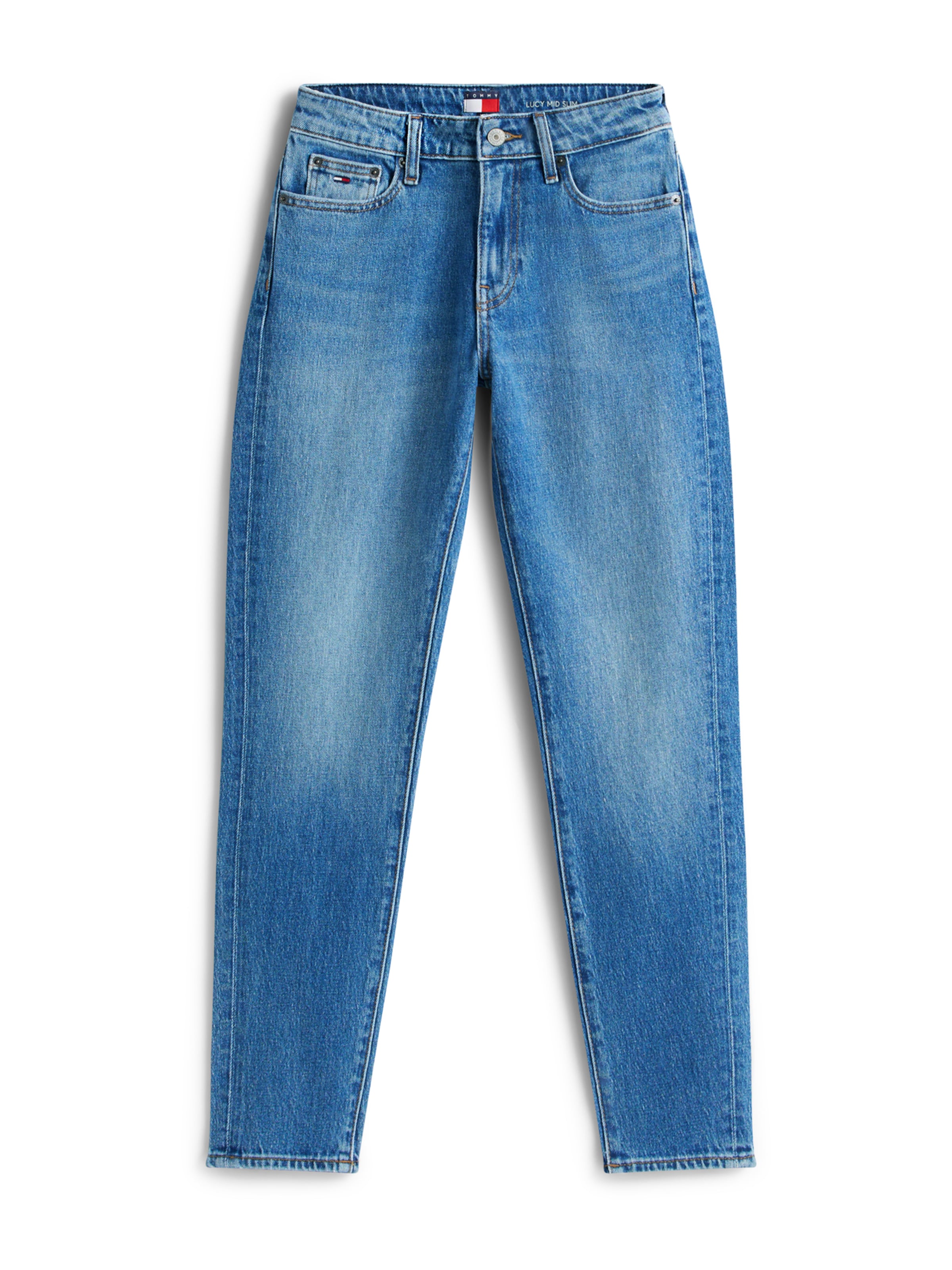 Coupe slim Jean Tommy Jeans en bleu : devant
