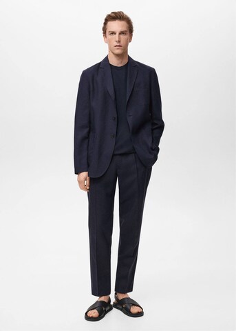 MANGO MAN Slim fit Suit Jacket 'Delave' in Blue