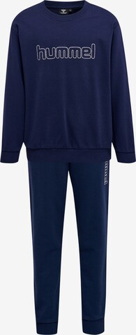 Hummel Joggingpak in Blauw: voorkant