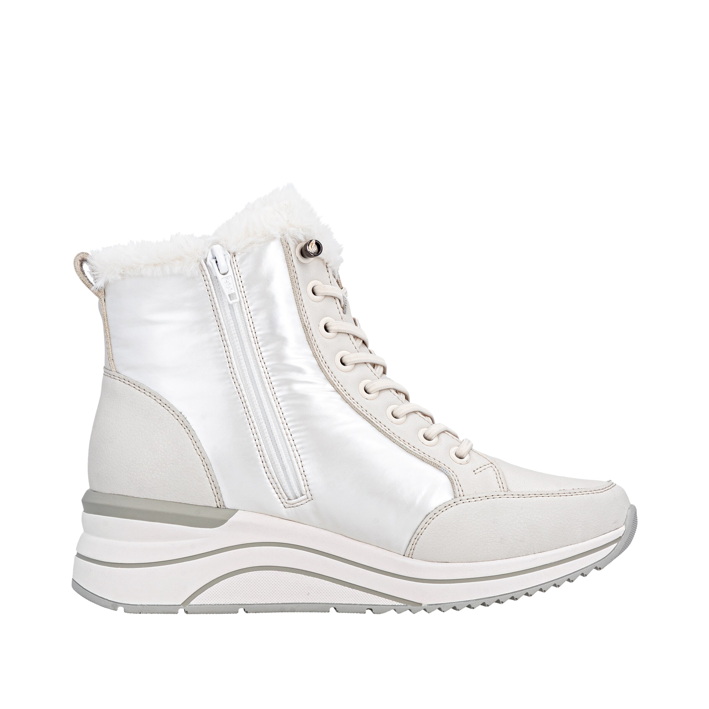 Bottes à lacets 'D0T80' REMONTE en blanc
