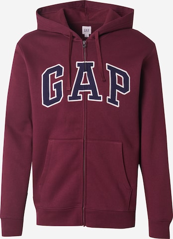 GAP - Sudadera con cremallera 'HERITAGE' en rojo: frente