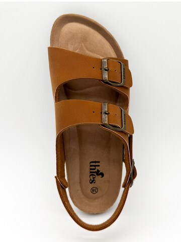 thies Sandals 'thies 1856 ® Eco Bio Backstrap Sandal' in Brown