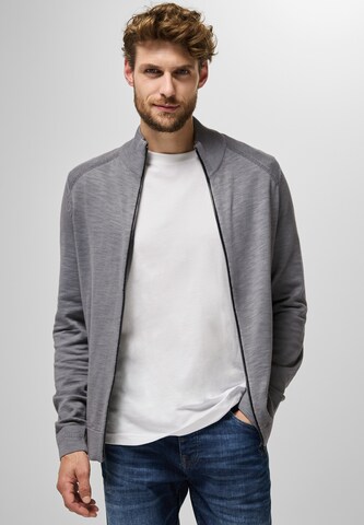 Street One MEN Strickjacke in Grau: Vorderseite