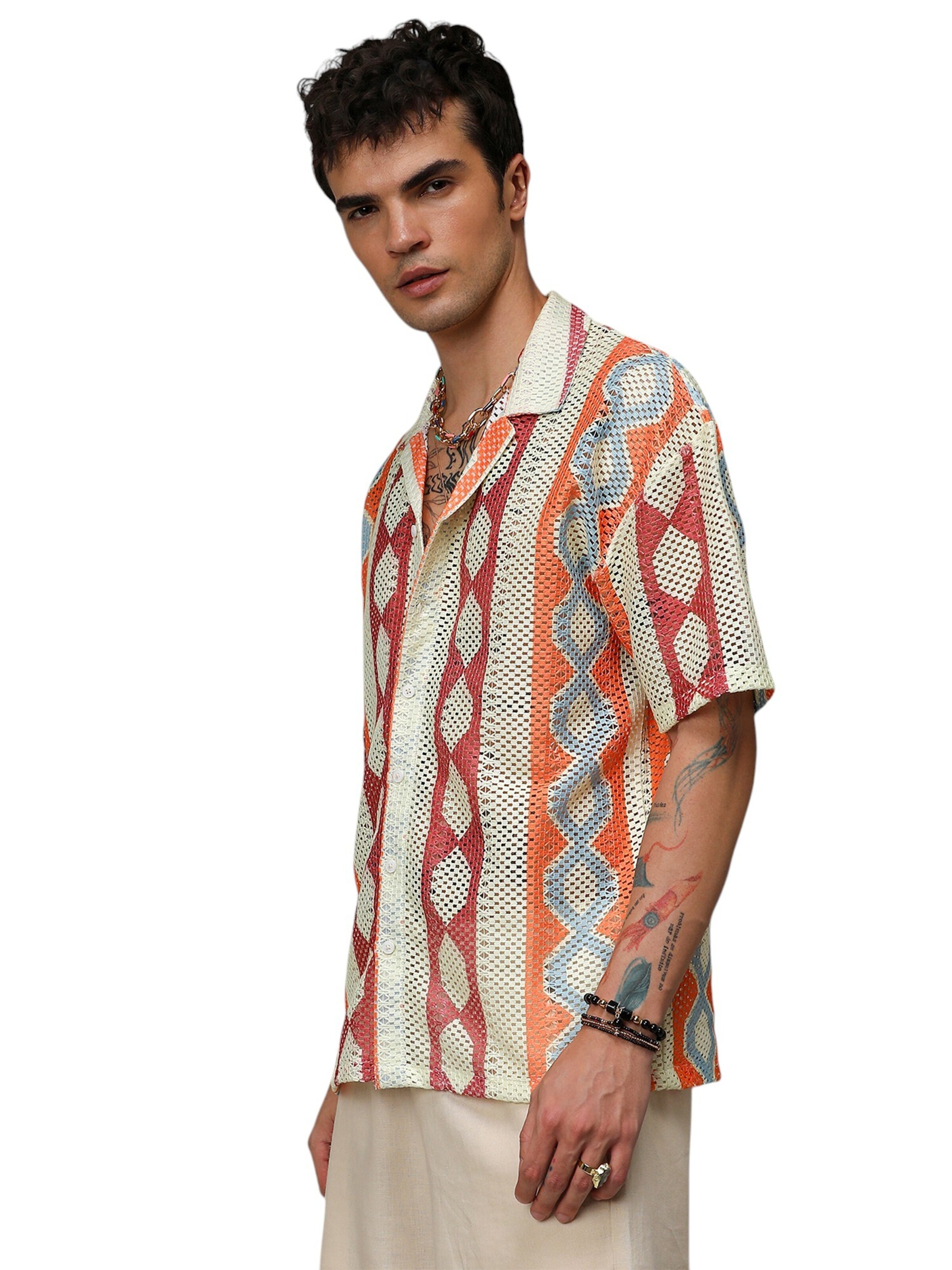 Campus Sutra - Ajuste confortable Camisa 'Syd' en Mezcla de colores