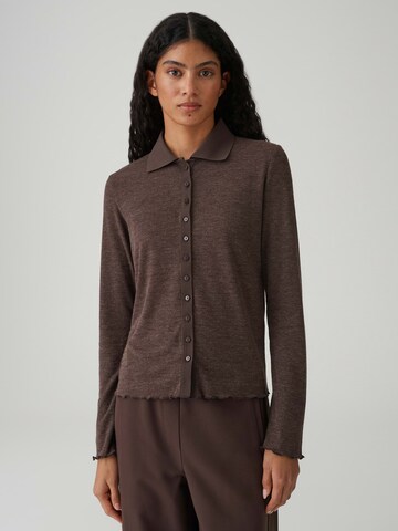 Cardigan 'Sosea' OPUS en marron : devant