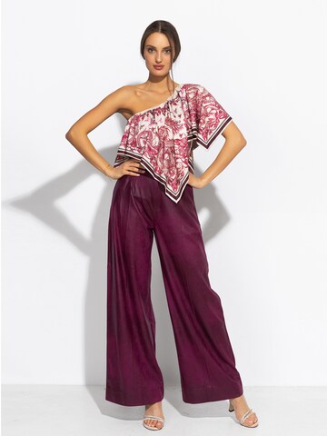 JIORO Blouse 'ASIA BORDEAUX' in Red