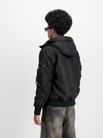 ALPHA INDUSTRIES Between-Season Jacket 'MA-1 Hooded' in Black