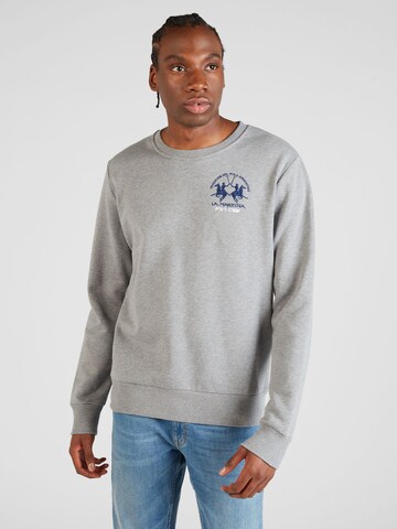 La Martina Sweatshirt in Grey: front