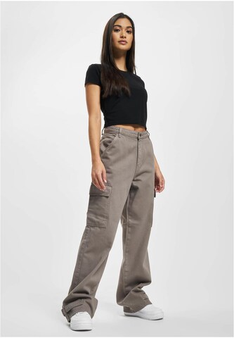 Wide leg Pantaloni cu buzunare de la DEF pe gri