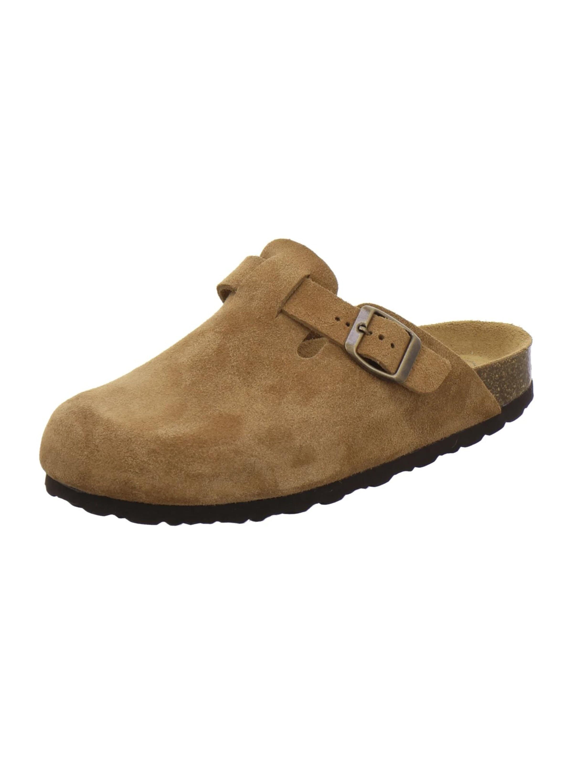 Sabots 'Clogs Damen cognac Veloursleder' AFS-Schuhe en marron : devant