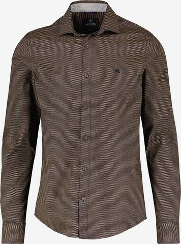 LERROS Regular fit Overhemd in Bruin: voorkant
