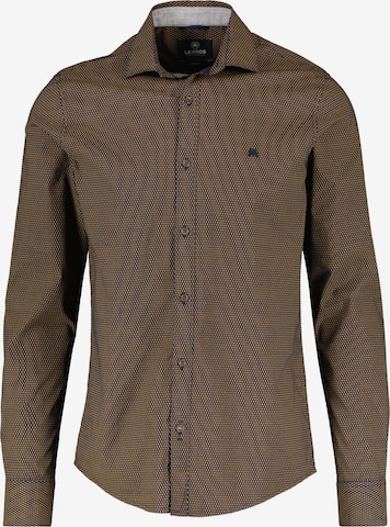 LERROS Button Up Shirt in Brown: front