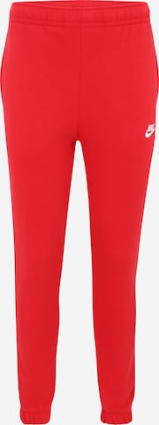 Nike Sportswear Tapered Hose 'Club Fleece' in Rot: predná strana
