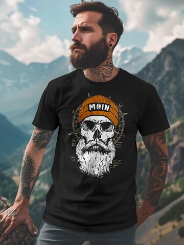Neverless Shirt 'Skull Moin' in Schwarz