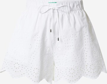 Regular Pantalon UNITED COLORS OF BENETTON en blanc : devant