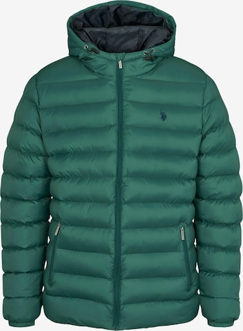 U.S. POLO ASSN. Välikausitakki 'Artur' värissä vihreä: etupuoli