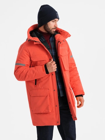Ombre Winter jacket 'OM-Jalj-0169' in Orange: front