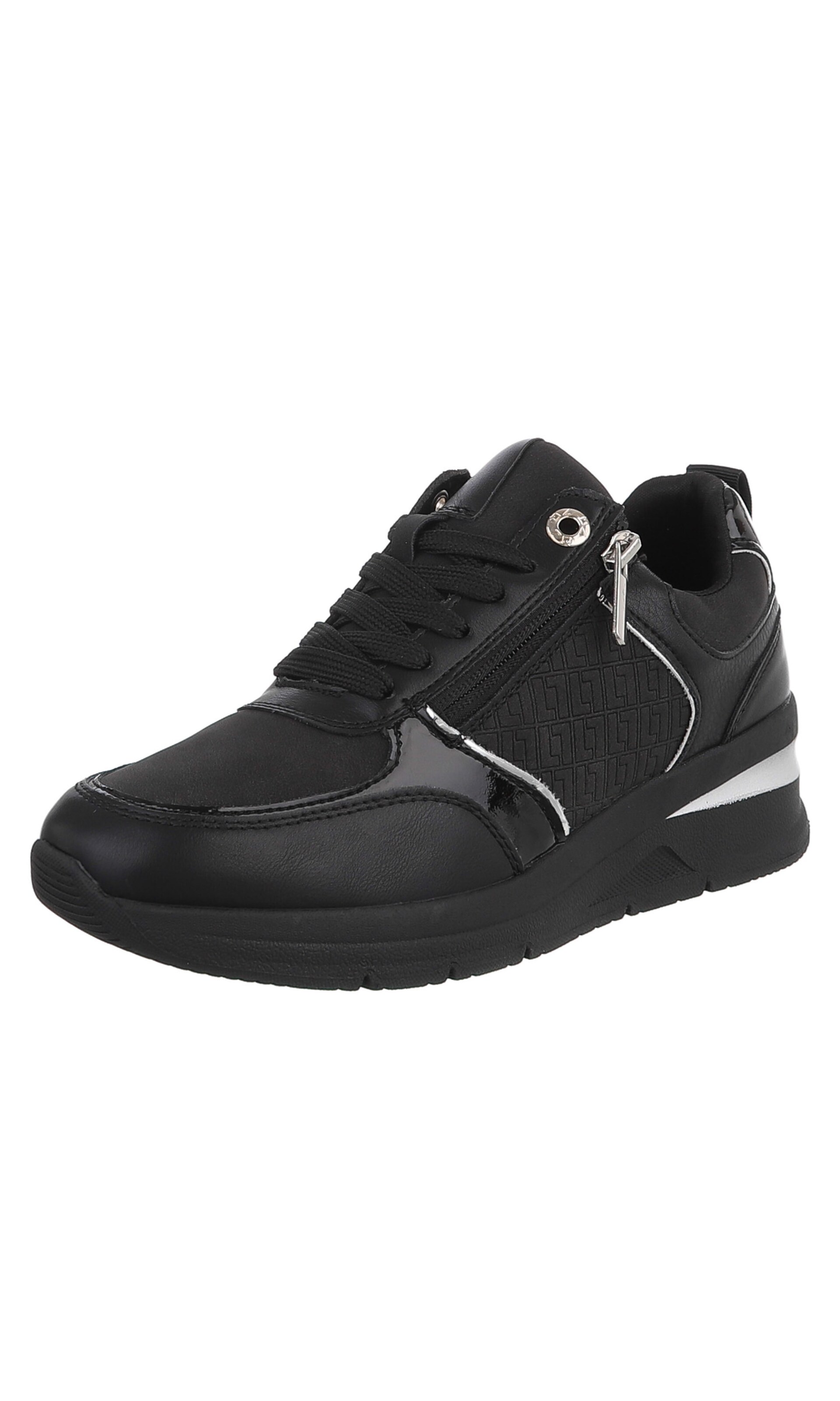 Ital-Design Sneaker in 36 in schwarz / silber, Produktansicht