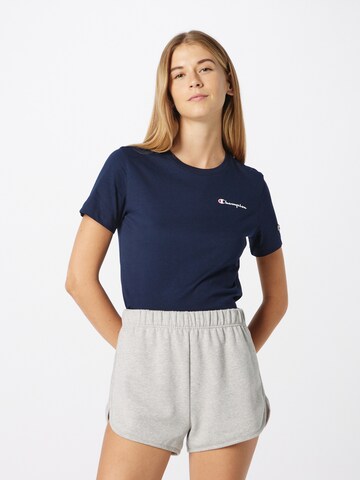 Champion Authentic Athletic Apparel T-Shirt in Blau: Vorderseite