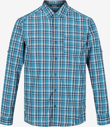 REGATTA Regular fit Athletic Button Up Shirt 'Mindano LS III' in Blue: front