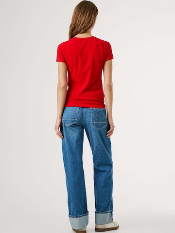 T-shirt 'New Virginia' Pepe Jeans en rouge