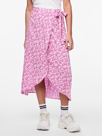 Jupe 'PCTALA' PIECES en rose : devant